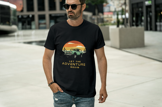 Let the Adventure Begin – Cotton Premium Men's T-Shirt