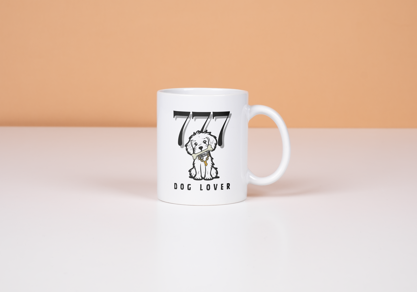 777 Paws of Luck – Dog Lover Ceramic Mug