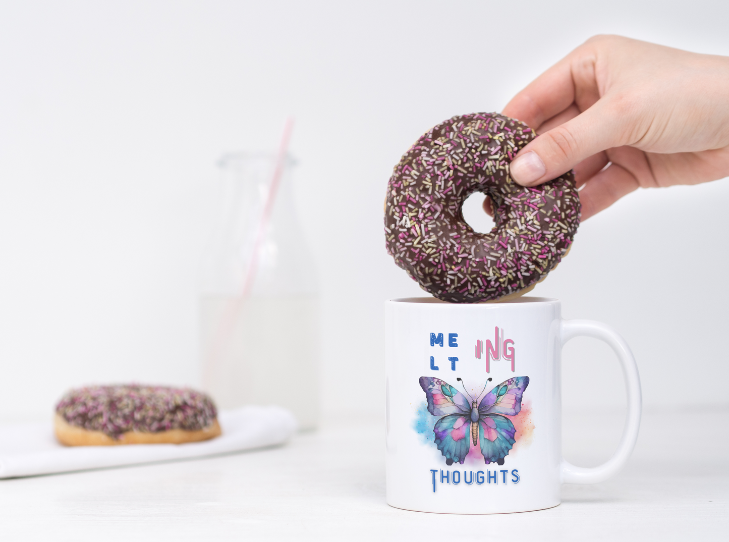 Melting Thoughts – White Ceramic Coffee Mug