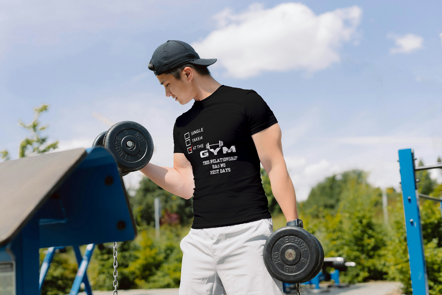 At the Gym – No Rest Days Men T-shirt
