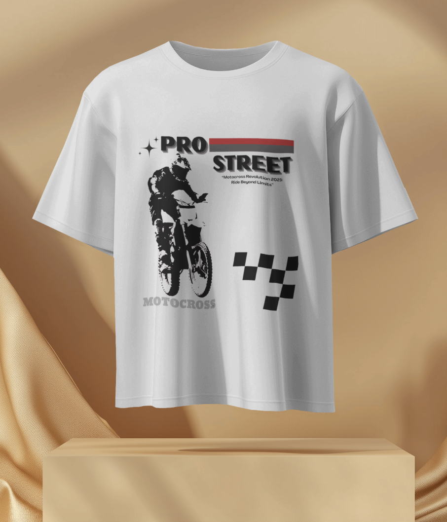 Unisex Oversized Pro Street Motocross Tee – Ride Loud, Ride Free