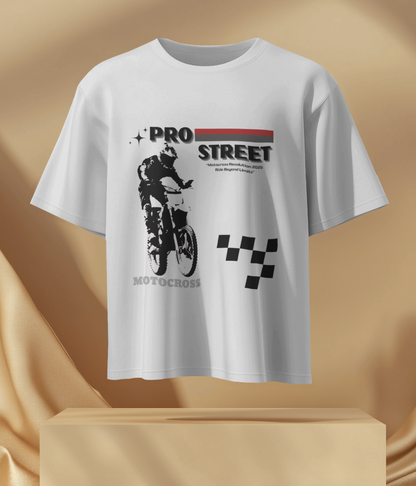 Unisex Oversized Pro Street Motocross Tee – Ride Loud, Ride Free