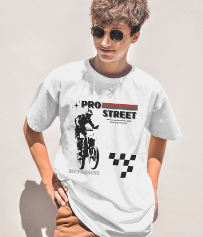 Unisex Oversized Pro Street Motocross Tee – Ride Loud, Ride Free