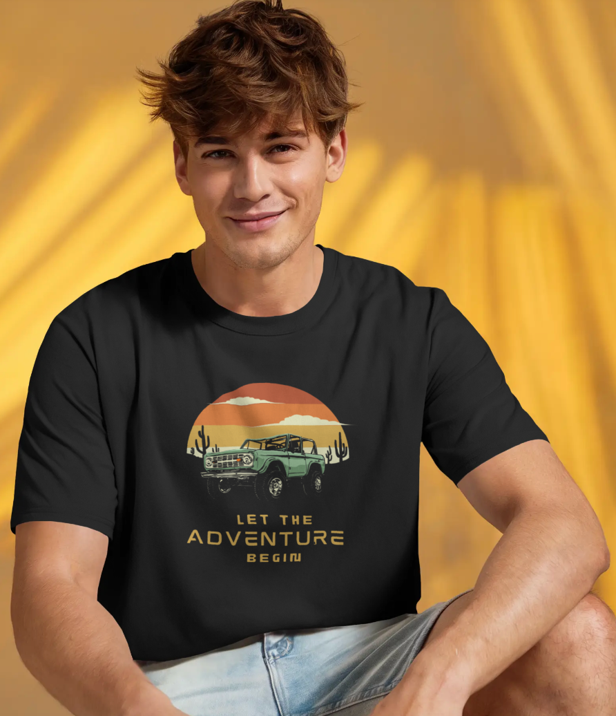Let the Adventure Begin – Cotton Premium Men's T-Shirt