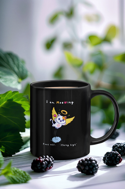 I Am Meowing – Flying Kitty Mug