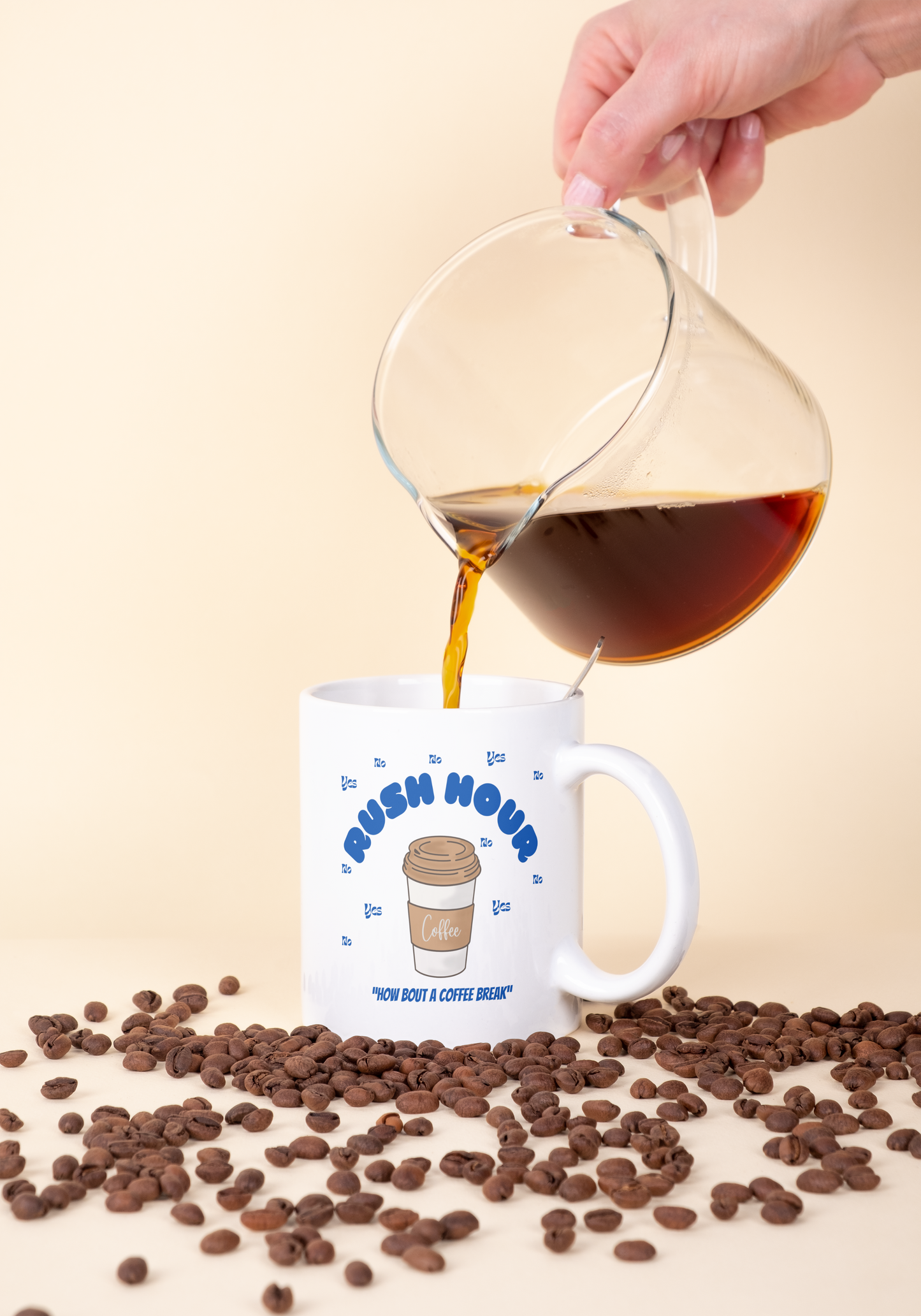 Rush Hour Brew Mug – “How Bout a Coffee Break?”